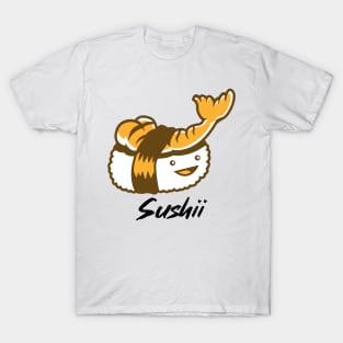 Sushi Fish Roll Cartoon Orange T-Shirt